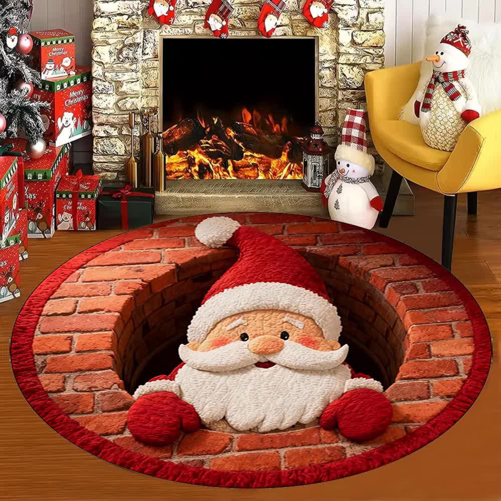 Ownkoti Christmas Theme Santa 3D Effect Rug - G - 63" - image 6