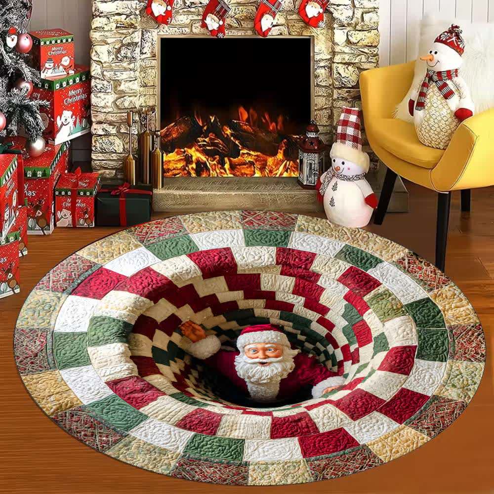 Ownkoti Christmas Theme Santa 3D Effect Rug - D - 63" - image 4