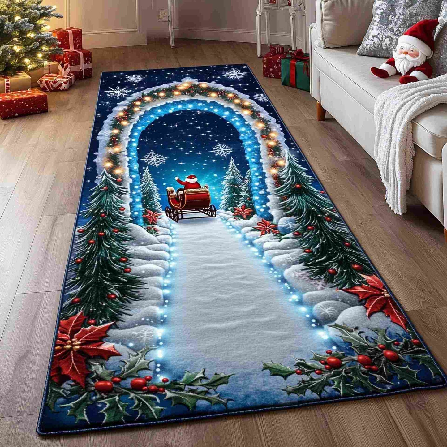 Ownkoti Christmas Tree Inspired Decorative Rug - C - 23" x 79" - image 2