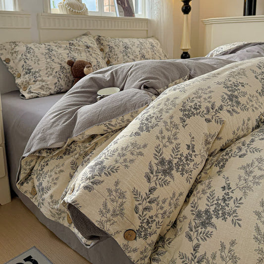 Ownkoti Elegant Floral Leaf Bedding Set - Bedding Set - Queen - image 0