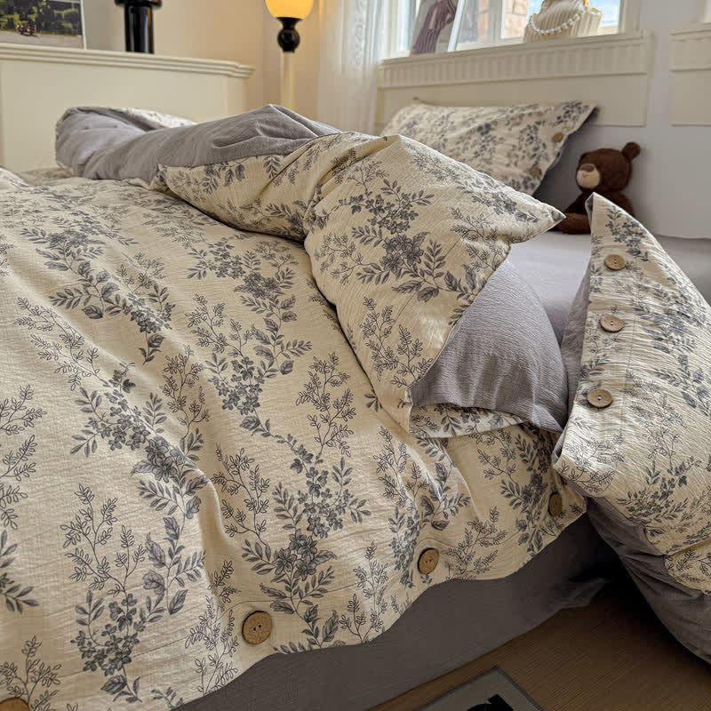 Ownkoti Elegant Floral Leaf Bedding Set - image 2