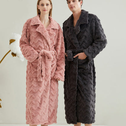 Ownkoti Unisex Solid Wavy Textured Bathrobe - image 0