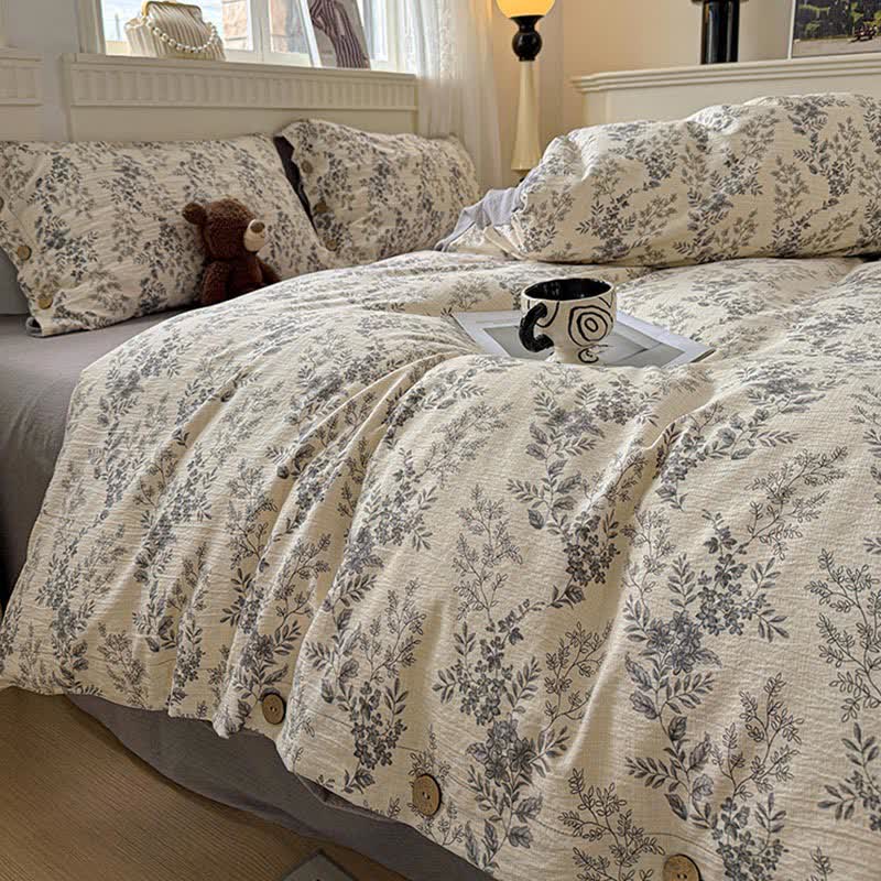 Ownkoti Elegant Floral Leaf Bedding Set - image 4