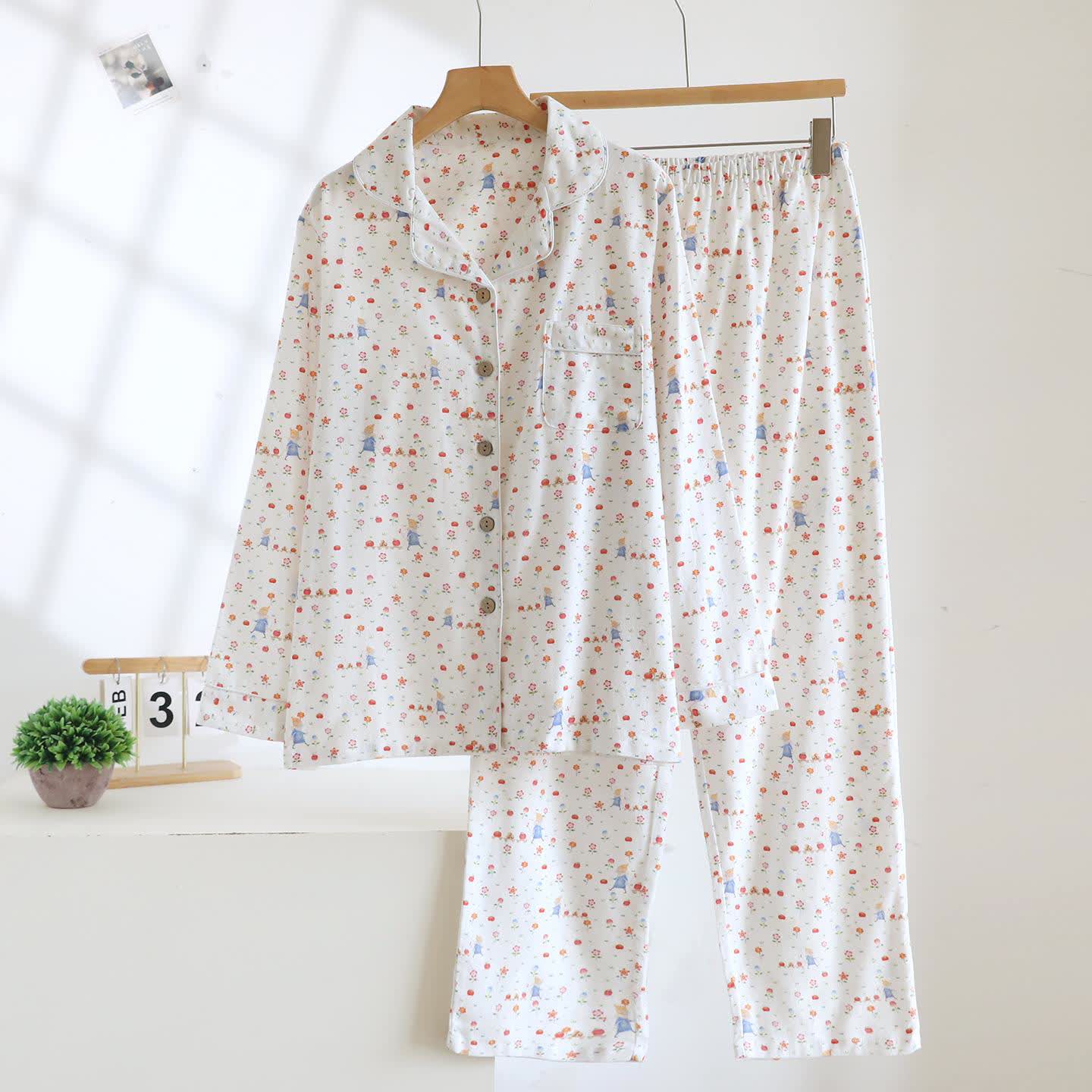 Ownkoti Dreamy Floral Brushed Cotton Loungewear Set - As Picture - XL - image 0