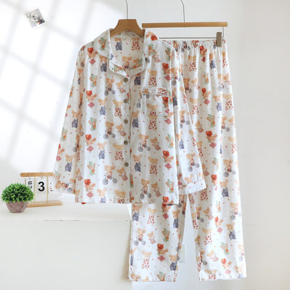 Ownkoti Cartoon Animal Brushed Cotton Loungewear Set - As Picture - XL - image 0