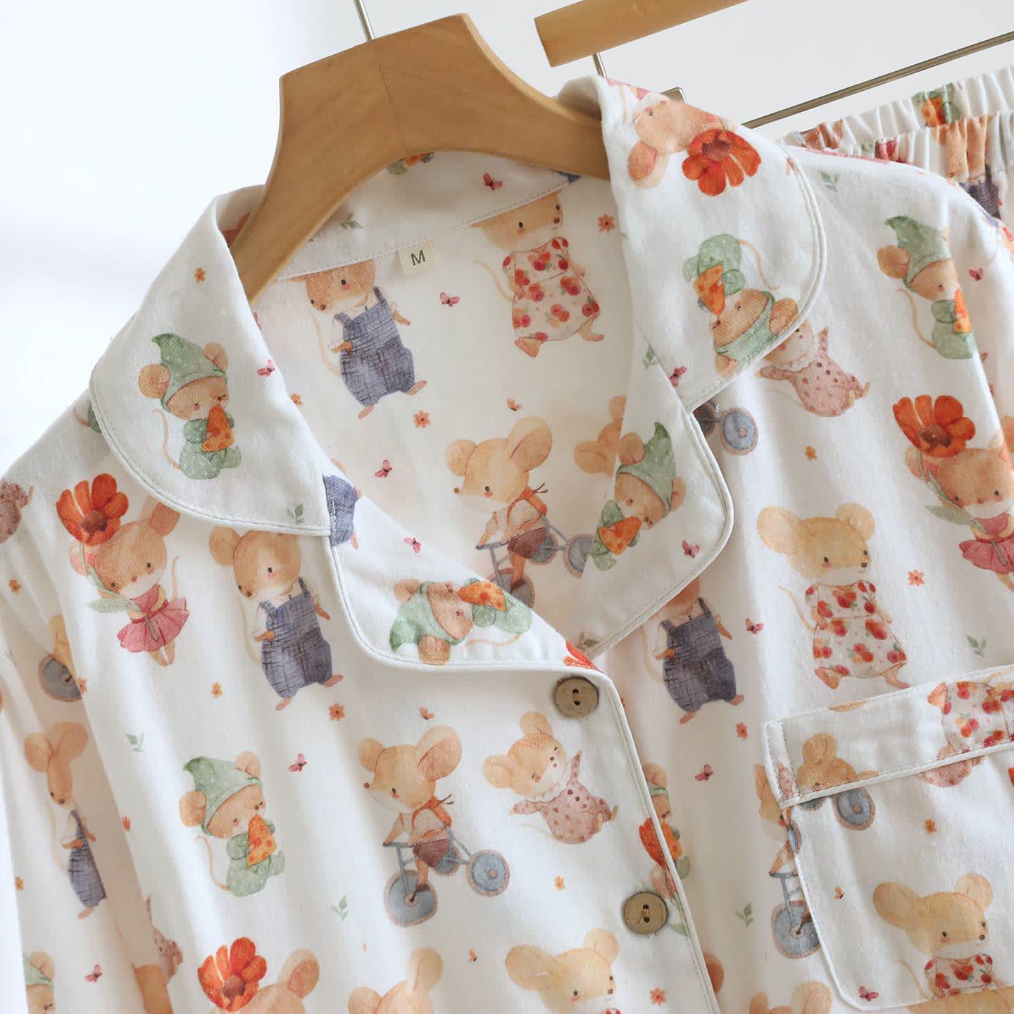 Ownkoti Cartoon Animal Brushed Cotton Loungewear Set - image 2