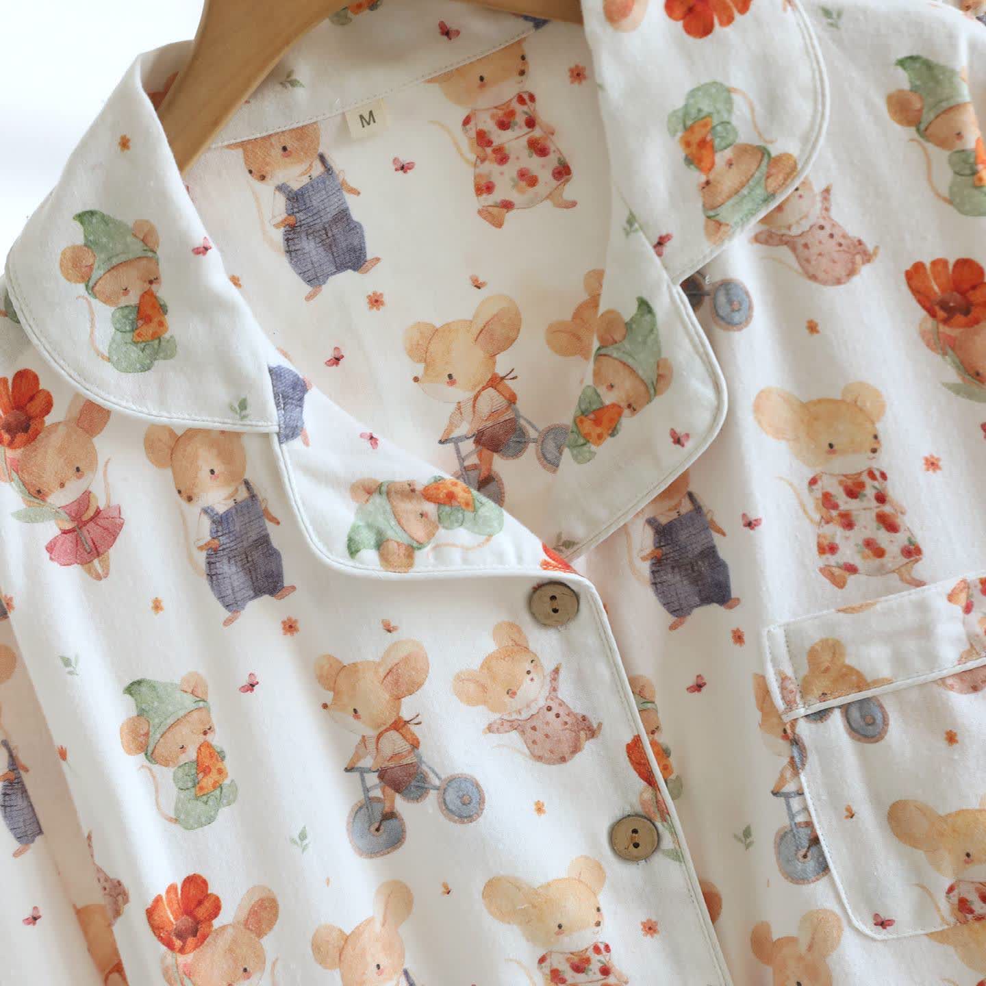 Ownkoti Cartoon Animal Brushed Cotton Loungewear Set - image 3