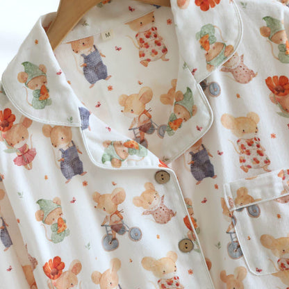 Ownkoti Cartoon Animal Brushed Cotton Loungewear Set - image 3