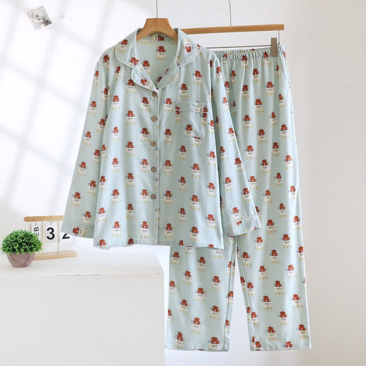 Ownkoti Teacup Bear Brushed Cotton Loungewear Set - As Picture - XL - image 0