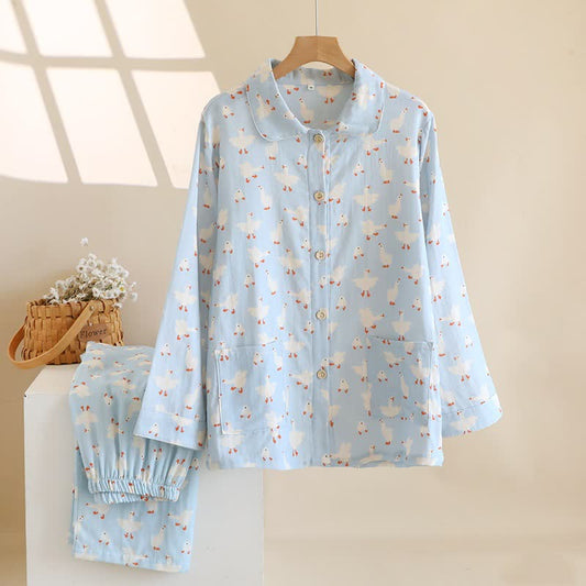 Ownkoti Goose Brushed Cotton Loungewear Set - As Picture - XL - image 0