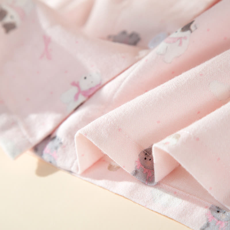 Ownkoti Cute Dog Cat Brushed Cotton Loungewear Set - image 12