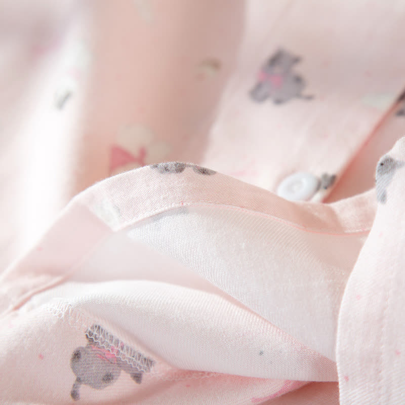 Ownkoti Cute Dog Cat Brushed Cotton Loungewear Set - image 10