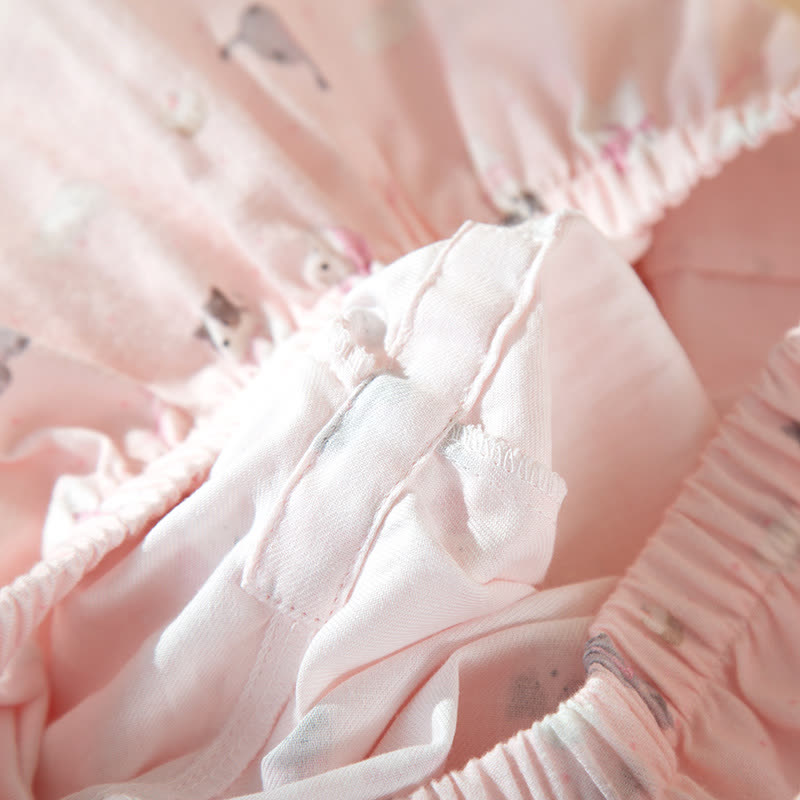 Ownkoti Cute Dog Cat Brushed Cotton Loungewear Set - image 9