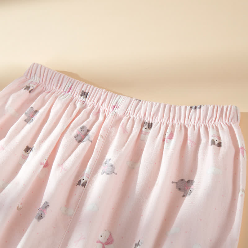 Ownkoti Cute Dog Cat Brushed Cotton Loungewear Set - image 6