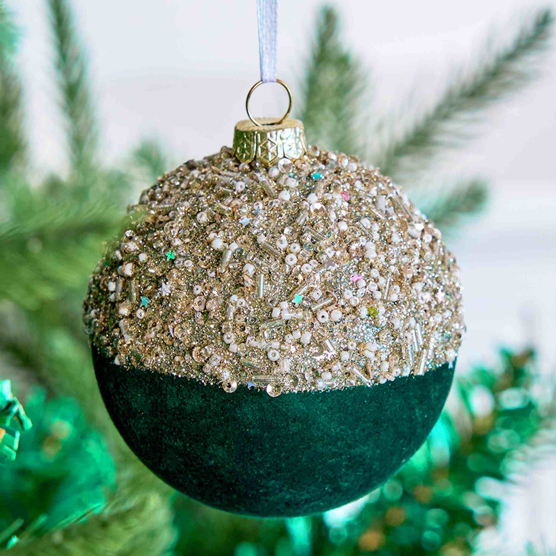 Ownkoti Christmas Velvet Balls With Glitter Accents - image 16
