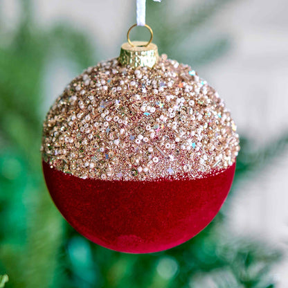 Ownkoti Christmas Velvet Balls With Glitter Accents - image 7
