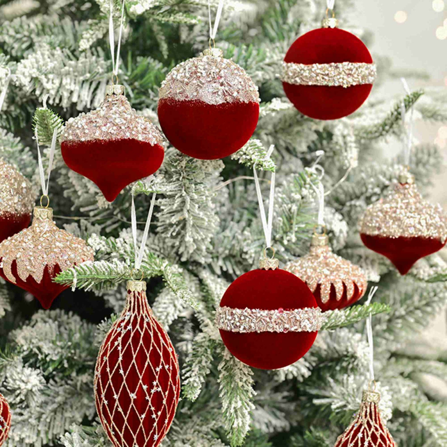 Ownkoti Christmas Velvet Balls With Glitter Accents - image 5