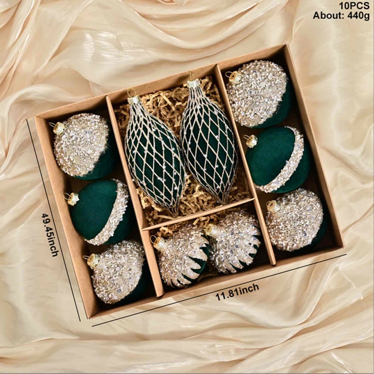 Ownkoti Christmas Velvet Balls With Glitter Accents - image 14