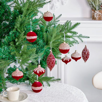 Ownkoti Christmas Velvet Balls With Glitter Accents - image 2
