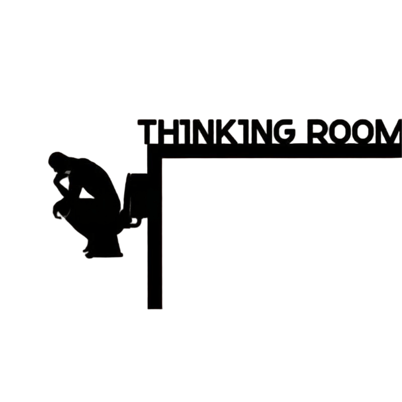 Ownkoti Thinking Room Toilet Door Frame Decor - 4PCS - image 2