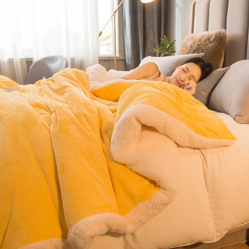 Ownkoti Solid Color Sherpa Duvet Cover Blanket - image 2