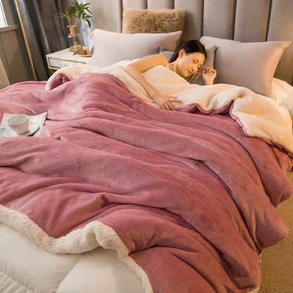 Ownkoti Solid Color Sherpa Duvet Cover Blanket - Bean Paste - Queen - image 23