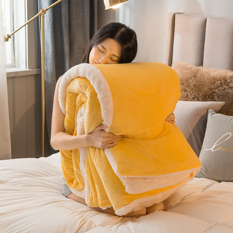 Ownkoti Solid Color Sherpa Duvet Cover Blanket - image 4
