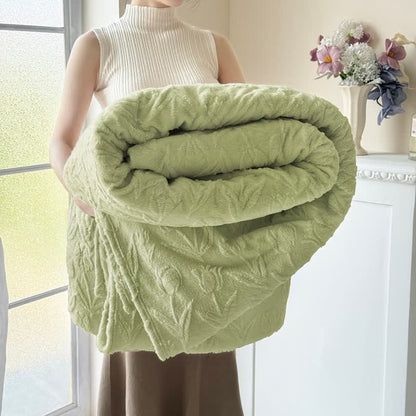 Ownkoti Faux Fur Tulip Textured Plush Blanket - Green - 2PCS Pillowcases - 19" x 29" - image 12