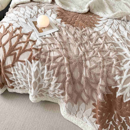 Ownkoti Floral-inspired Jacquard Sherpa Blanket - image 7