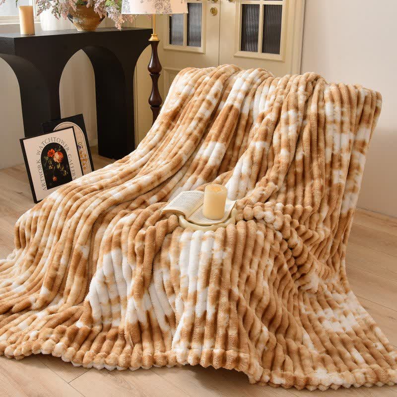 Ownkoti Modern Striped Warm Throw Blanket - Coffee & White - Queen - image 18