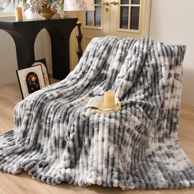 Ownkoti Modern Striped Warm Throw Blanket - Grey & White - Queen - image 16