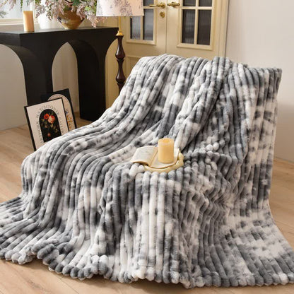 Ownkoti Modern Striped Warm Throw Blanket - Grey & White - Queen - image 16