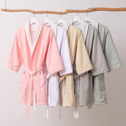 Ownkoti Minimalist Solid Color Pocket Child Bathrobe - image 1