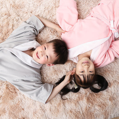 Ownkoti Minimalist Solid Color Pocket Child Bathrobe - image 2