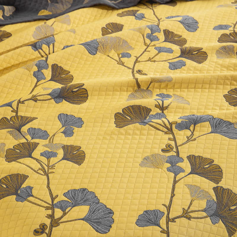 Ownkoti Ginkgo Leaf Organic Cotton Reversible Quilt - image 25