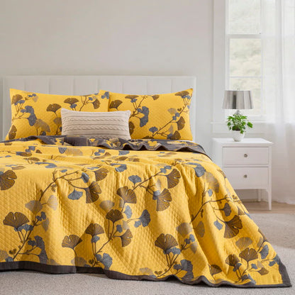 Ownkoti Ginkgo Leaf Organic Cotton Reversible Quilt - image 19
