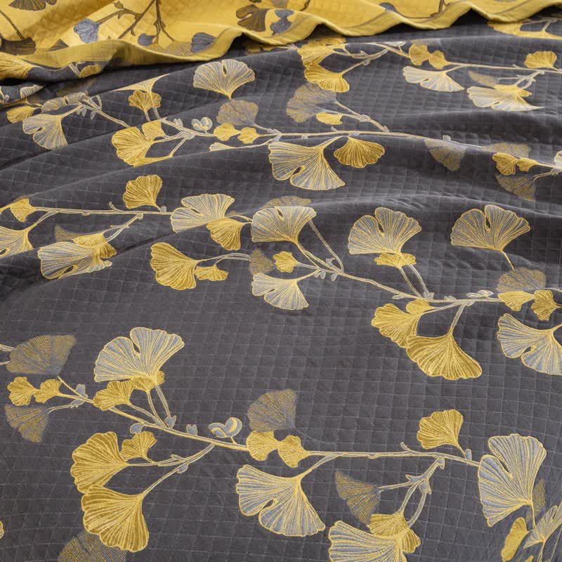Ownkoti Ginkgo Leaf Organic Cotton Reversible Quilt - image 33