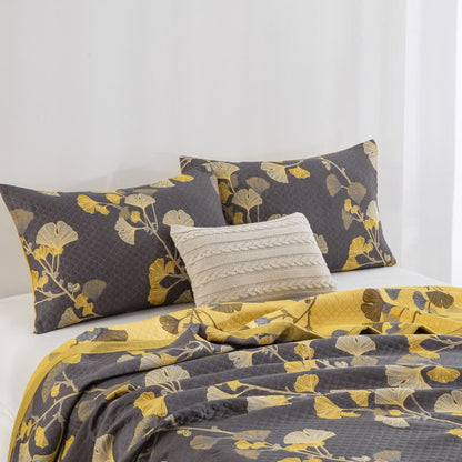 Ownkoti Ginkgo Leaf Organic Cotton Reversible Quilt - image 29