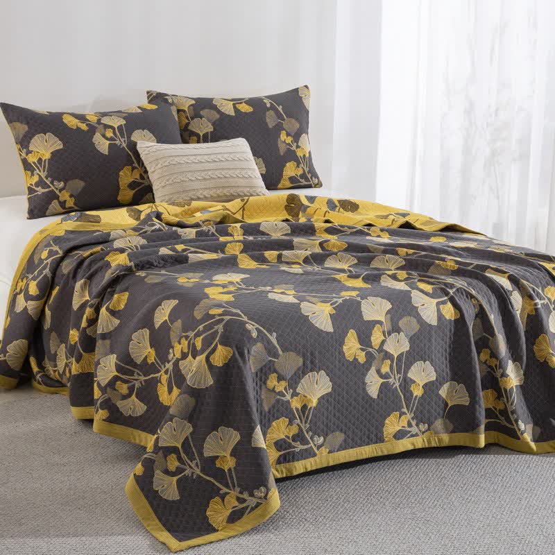 Ownkoti Ginkgo Leaf Organic Cotton Reversible Quilt - image 28