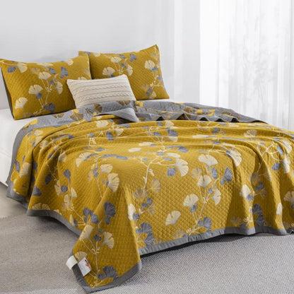 Ownkoti Ginkgo Leaf Organic Cotton Reversible Quilt - image 36