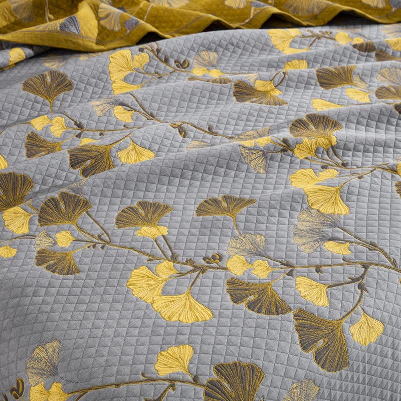 Ownkoti Ginkgo Leaf Organic Cotton Reversible Quilt - image 48