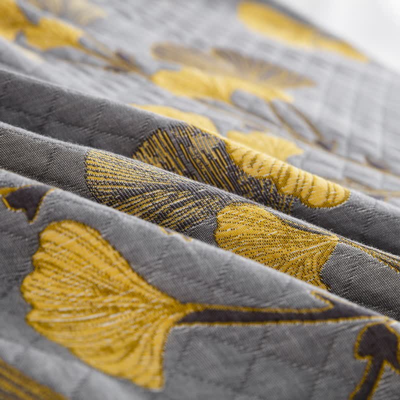 Ownkoti Ginkgo Leaf Organic Cotton Reversible Quilt - image 49