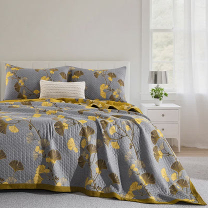 Ownkoti Ginkgo Leaf Organic Cotton Reversible Quilt - image 42