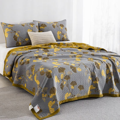 Ownkoti Ginkgo Leaf Organic Cotton Reversible Quilt - image 43