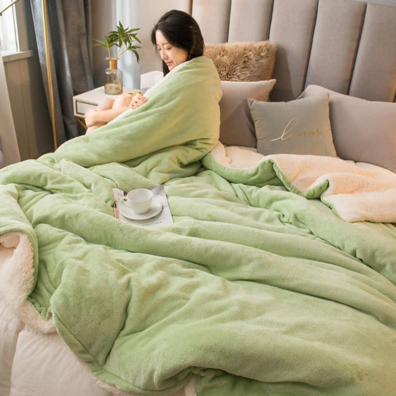 Ownkoti Solid Color Sherpa Duvet Cover Blanket - image 10