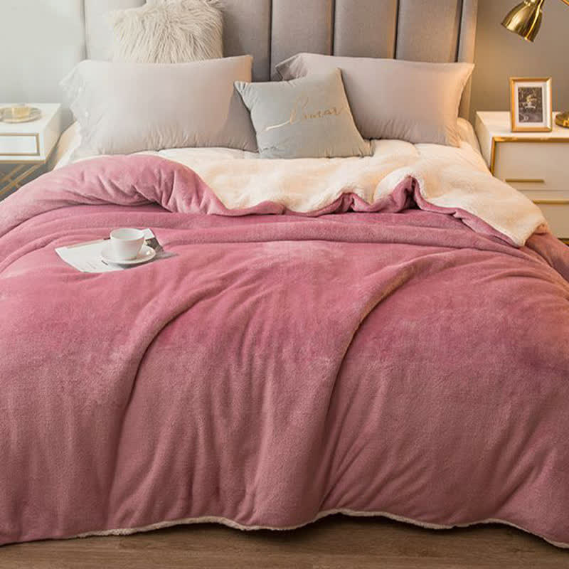 Ownkoti Solid Color Sherpa Duvet Cover Blanket - image 24