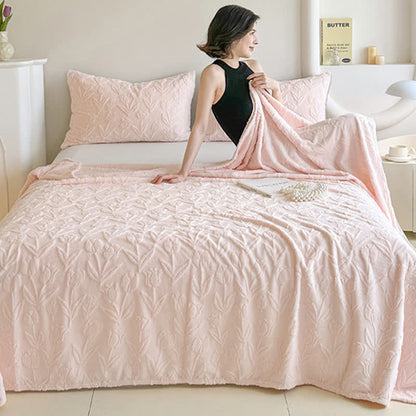 Ownkoti Faux Fur Tulip Textured Plush Blanket - image 3