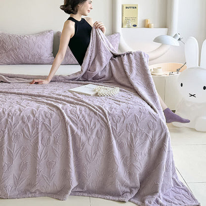 Ownkoti Faux Fur Tulip Textured Plush Blanket - image 15