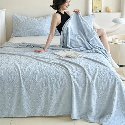 Ownkoti Faux Fur Tulip Textured Plush Blanket - image 11