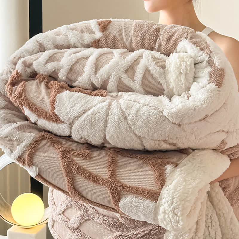 Ownkoti Floral-inspired Jacquard Sherpa Blanket - image 9
